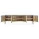 Rivoli Walnut & White Stainless Steel Entertainment Unit