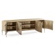 Rivoli Walnut & White Stainless Steel Entertainment Unit
