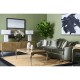 Rivoli Walnut & White Stainless Steel Entertainment Unit