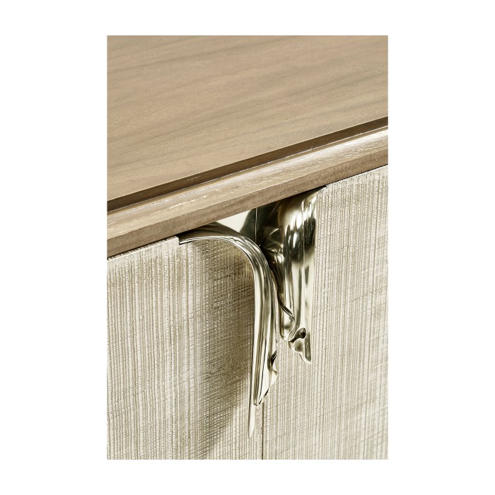 Rivoli Walnut & Champagne Credenza