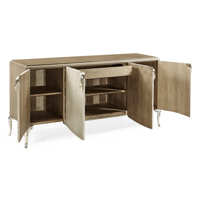 Rivoli Walnut & Champagne Credenza