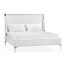 Rivoli White Stainless Steel UK King Bed