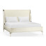 Rivoli White Stainless Steel UK Queen Bed