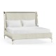 Rivoli White Stainless Steel UK Queen Bed