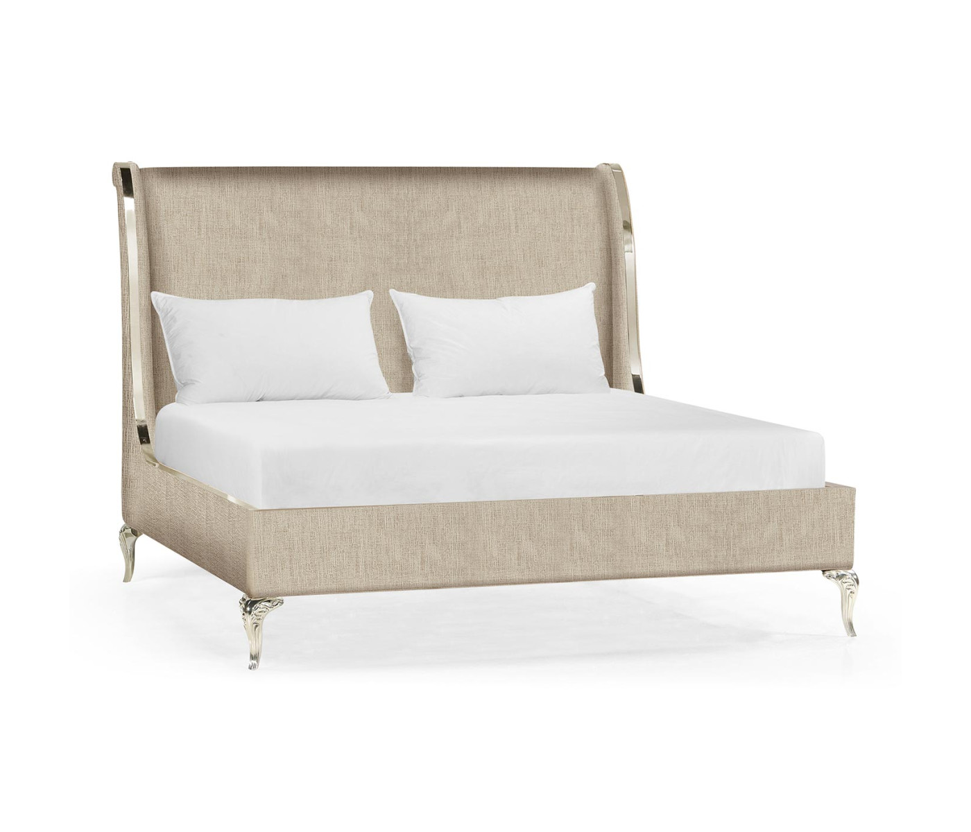 Rivoli White Stainless Steel US King Bed