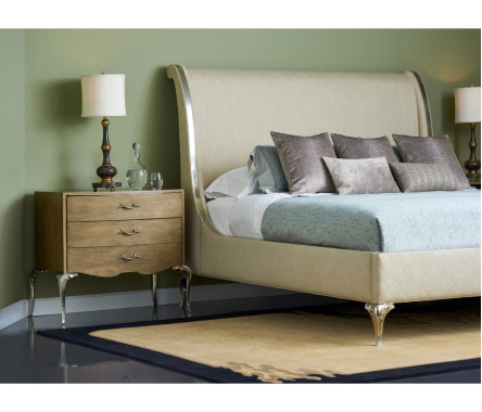 Rivoli White Stainless Steel US King Bed