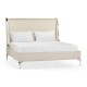 Rivoli White Stainless Steel US Queen Bed