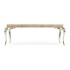 Rectangular Rivoli Walnut & White Stainless Steel Cocktail Table