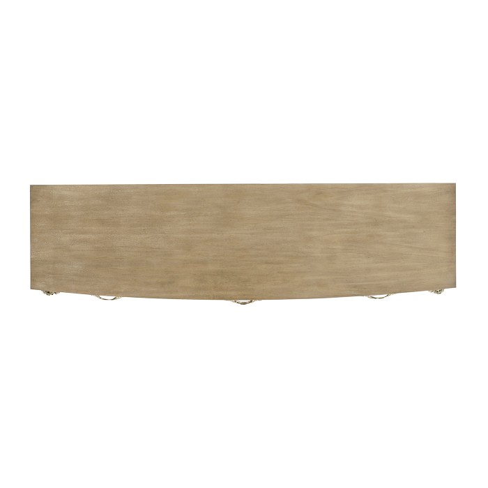 Rivoli Walnut & White Stainless Steel Dresser with Nine Drawers
