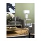 Square Rivoli Walnut & White Stainless Steel End Table with White Carrara Marble Top