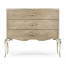 Rivoli Walnut & White Stainless Steel Nightstand