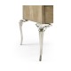 Rivoli Walnut & White Stainless Steel Nightstand