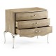 Rivoli Walnut & White Stainless Steel Nightstand
