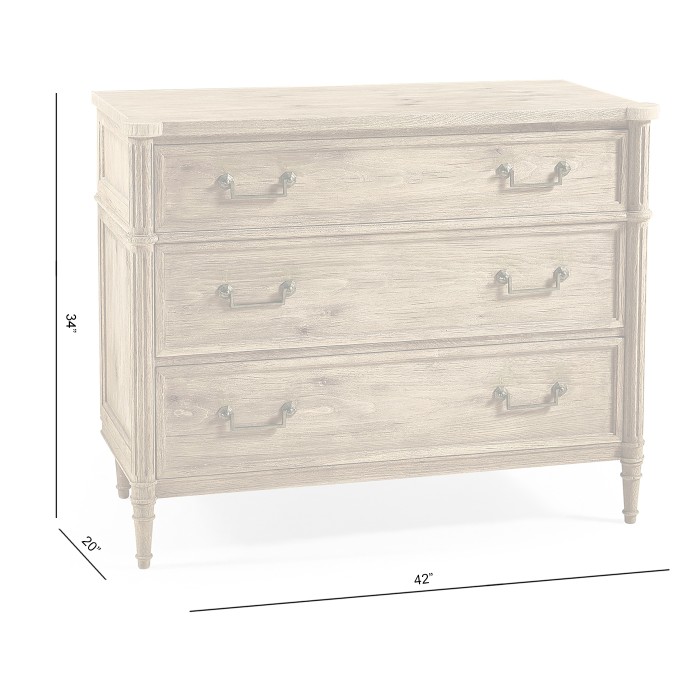Kalpa Louis XVI Drawer Chest - Stripped Chestnut