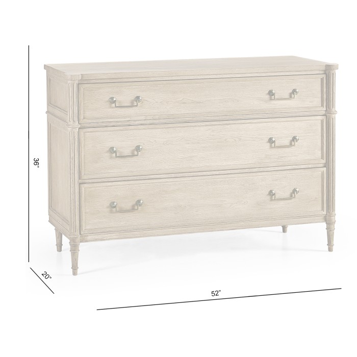 Kalpa Louis XVI Drawer Chest - Bleached Chestnut