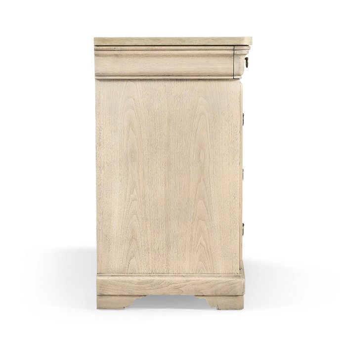 Entropy Louis Phillipe Drawer Chest - Bleached Walnut