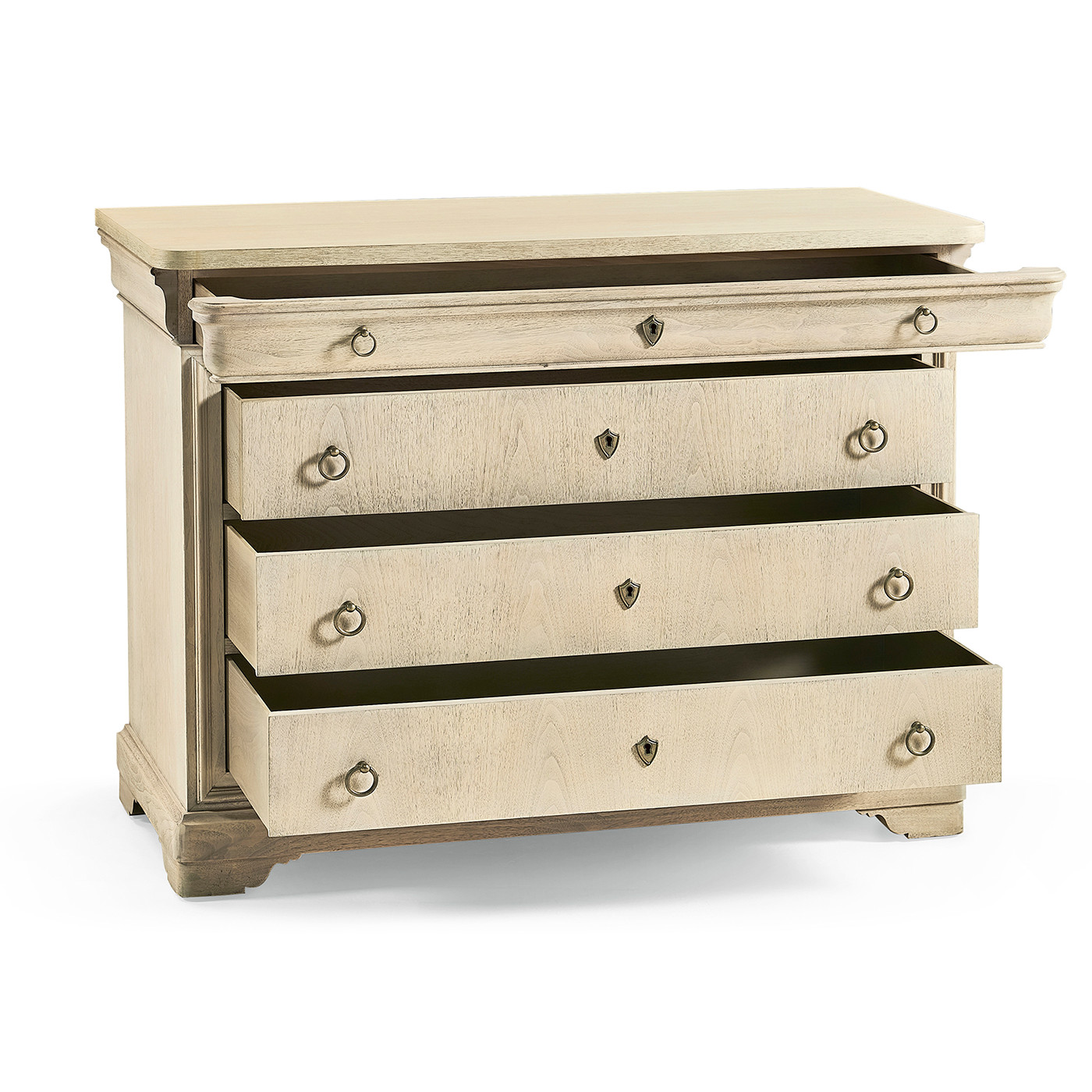 Entropy Louis Phillipe Drawer Chest - Bleached Walnut