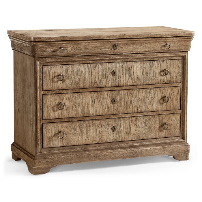 Entropy Louis Phillipe Drawer Chest - Stripped Chestnut