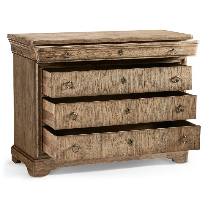 Entropy Louis Phillipe Drawer Chest - Stripped Chestnut