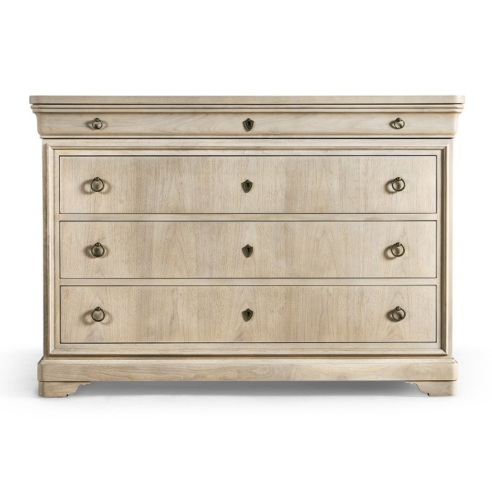 Entropy Louis Phillipe Drawer Chest - Bleached Walnut