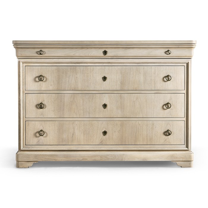 Entropy Louis Phillipe Drawer Chest - Bleached Walnut