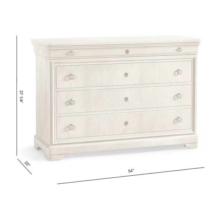 Entropy Louis Phillipe Drawer Chest - Bleached Walnut