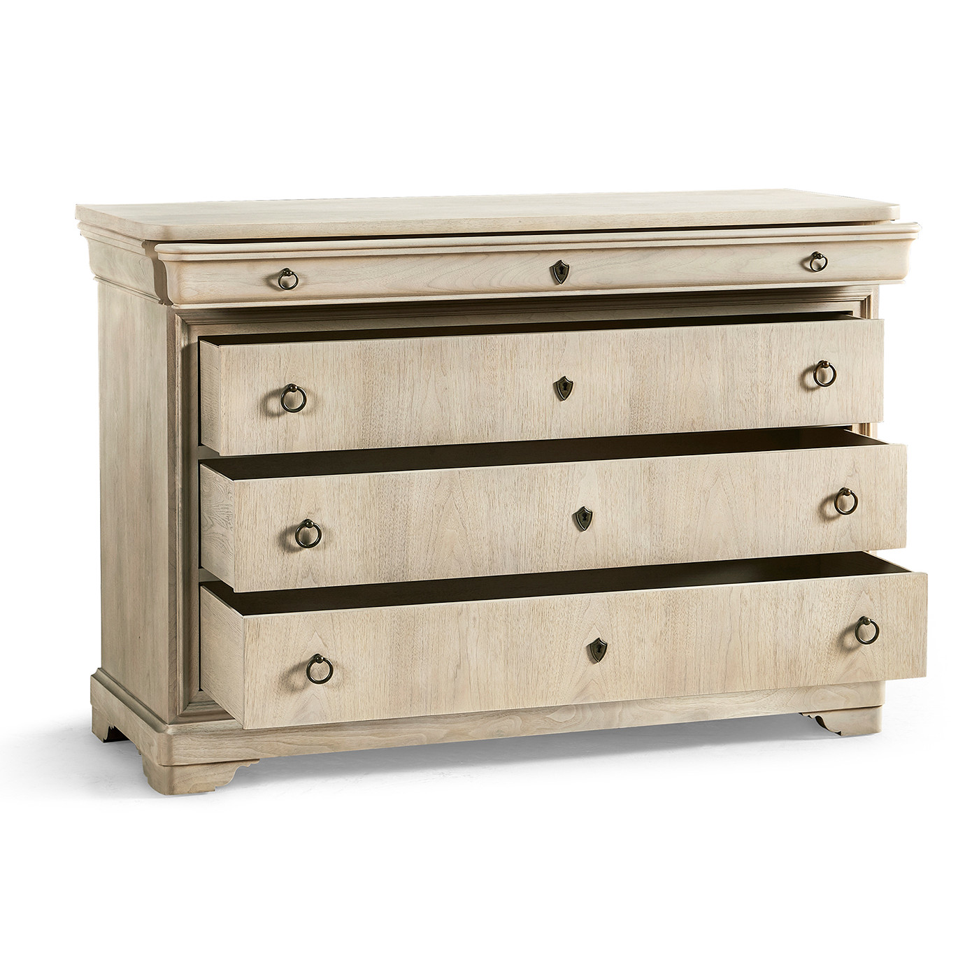 Entropy Louis Phillipe Drawer Chest - Bleached Walnut