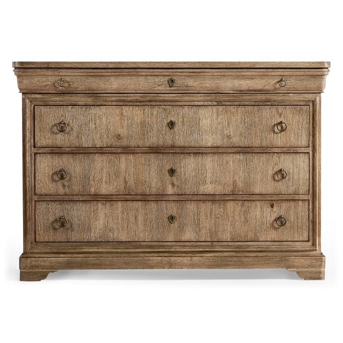 Entropy Louis Phillipe Drawer Chest - Stripped Chestnut