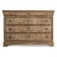 Entropy Louis Phillipe Drawer Chest - Stripped Chestnut