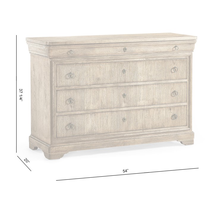Entropy Louis Phillipe Drawer Chest - Stripped Chestnut