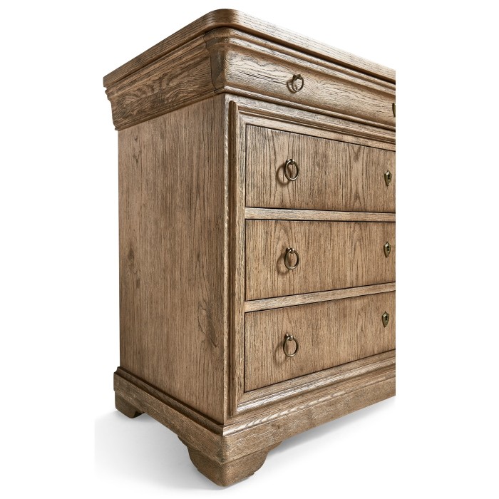 Entropy Louis Phillipe Drawer Chest - Stripped Chestnut