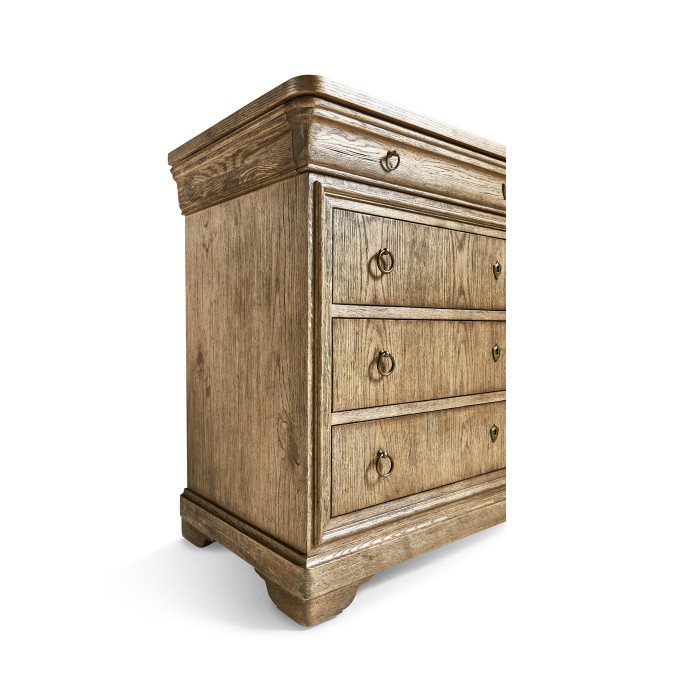 Entropy Louis Phillipe Drawer Chest - Stripped Chestnut
