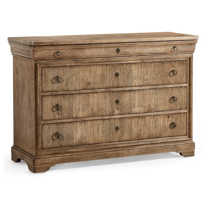 Entropy Louis Phillipe Drawer Chest - Stripped Chestnut