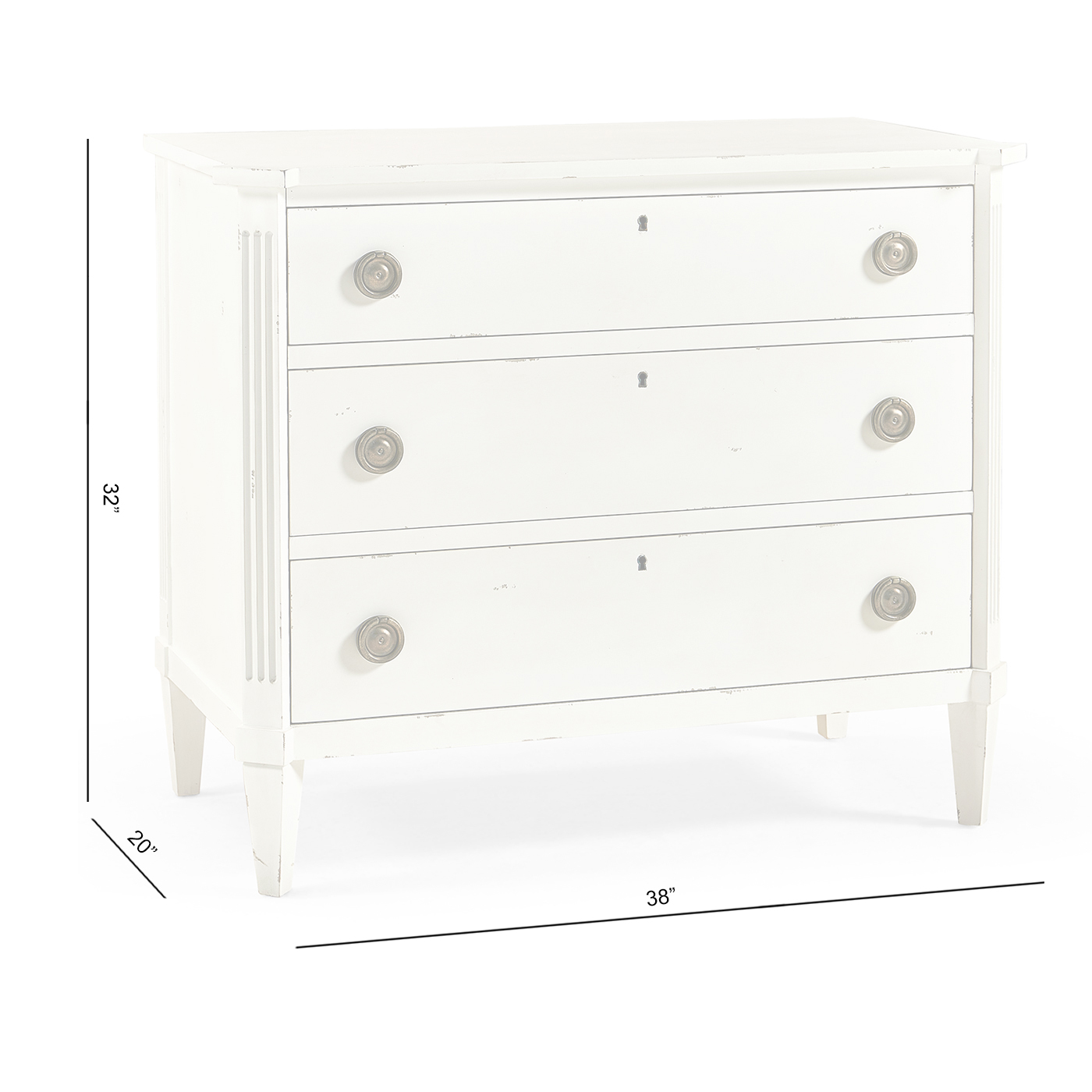 Aeon Swedish Drawer Chest - Antique White