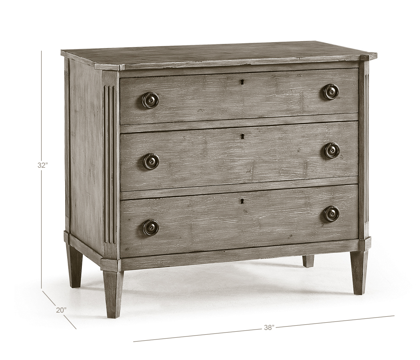 Aeon Swedish Drawer Chest - Antiqued Grey