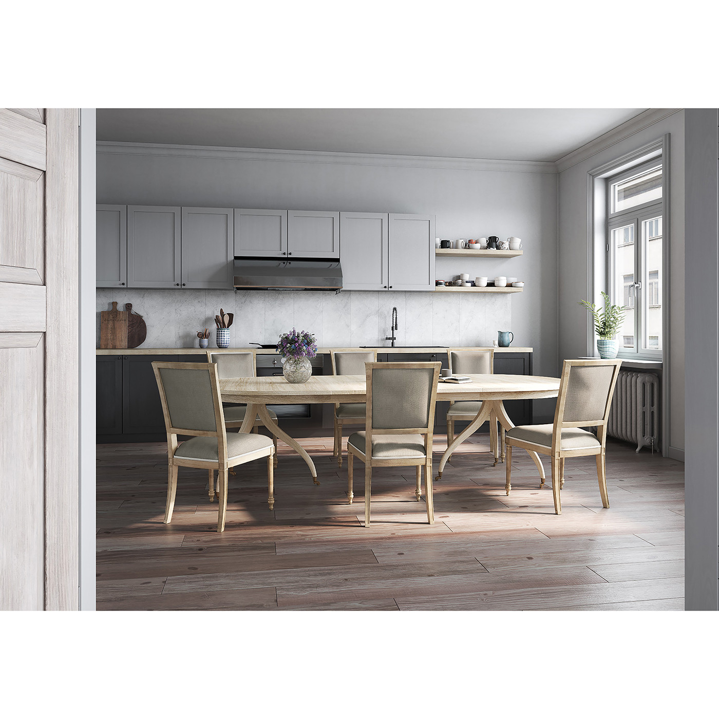 Solar Spider Leg Dining Table 72
