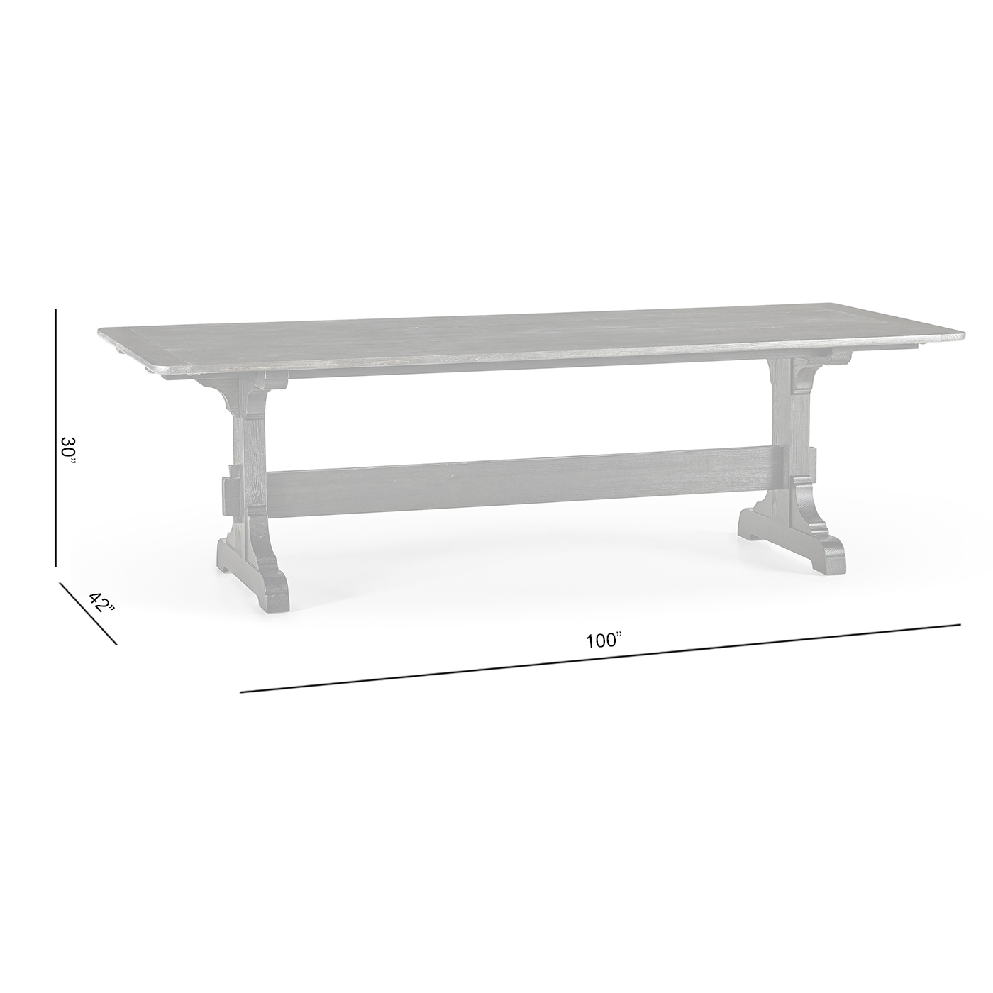 Epoch Trestle Dining Table 100
