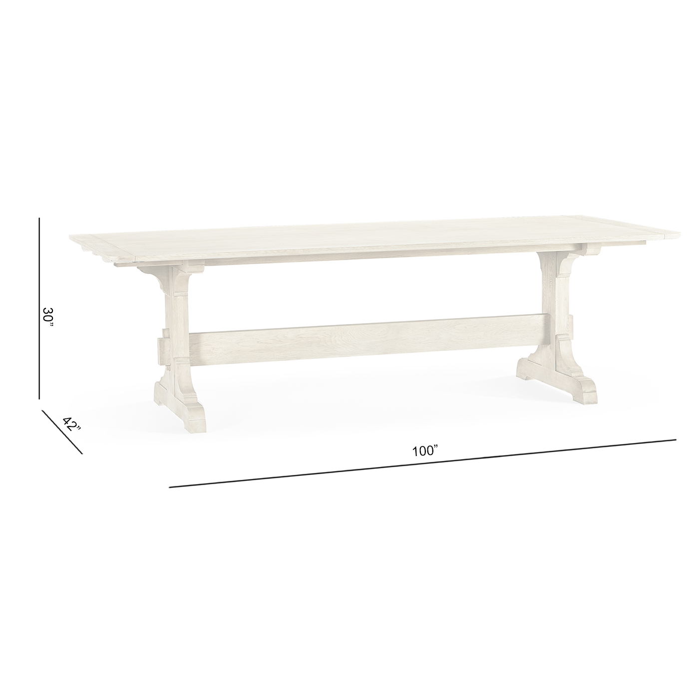 Epoch Trestle Dining Table 100