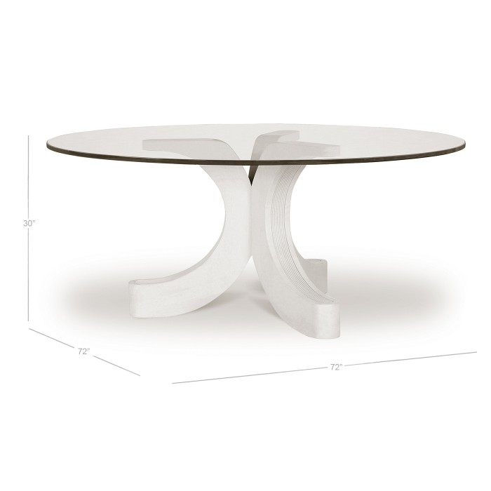 Virga Dining Table Glass Top 72