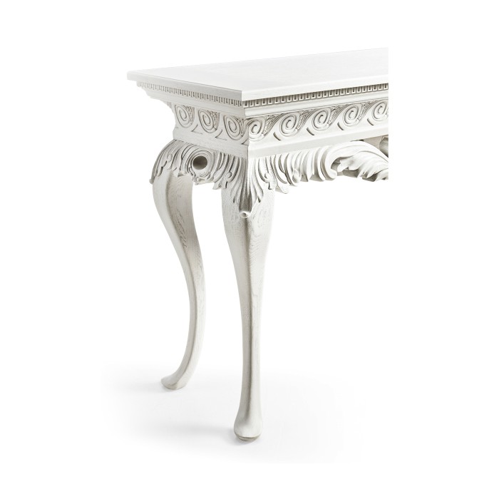 Incus Carved Console W/ Wood Top