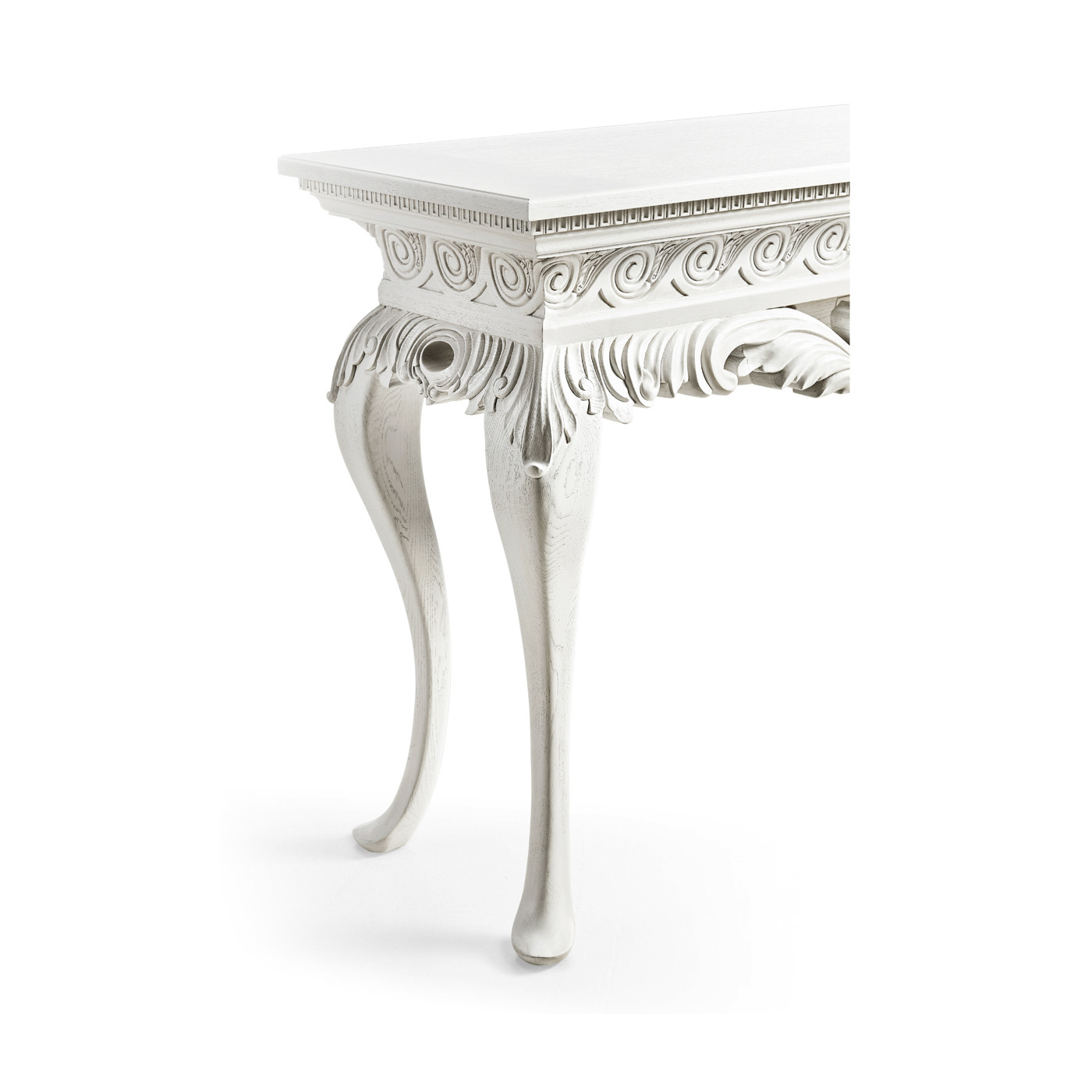 Incus Carved Console W/ Wood Top