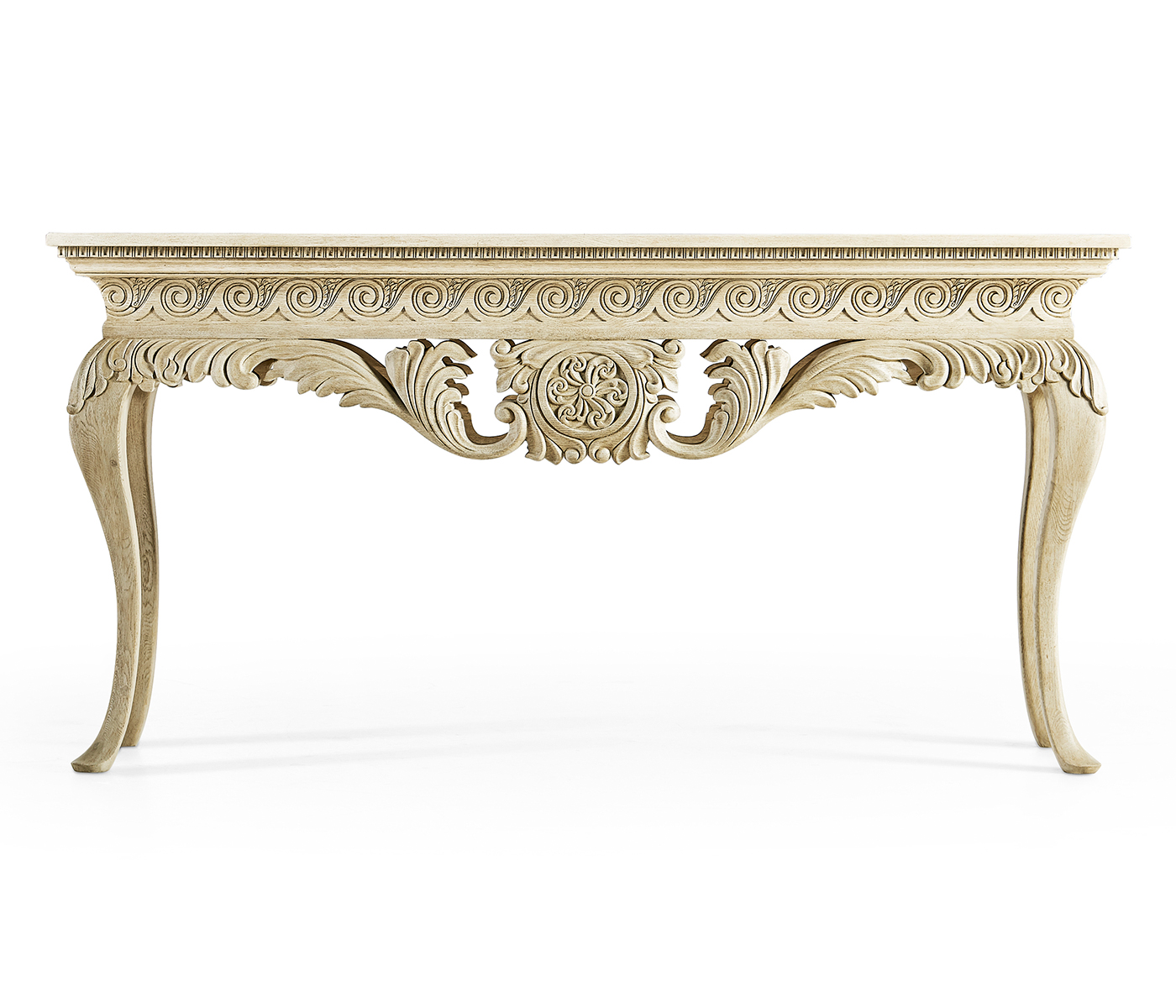 Incus Carved Console W/ Wood Top