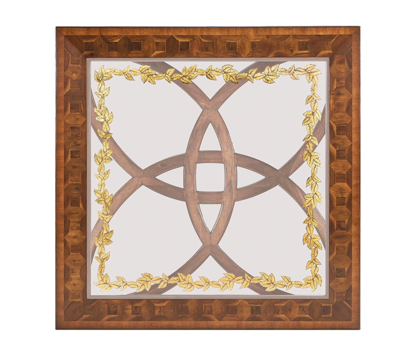 Square Oyster & Églomisé Coffee Table