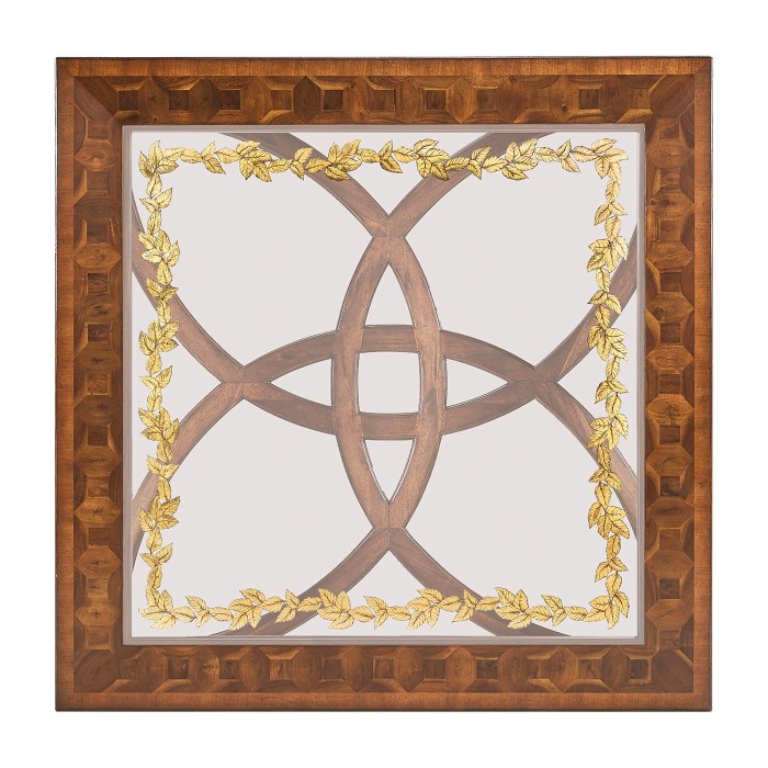 Square Oyster & Églomisé Coffee Table