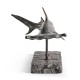 Arc Hammerhead Shark Bronze Statue with Marble Base