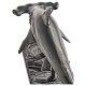 Glide Hammerhead Shark Bronze Statue with Marble Base