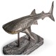 Whale Shark Bronze Statue with Marble Base