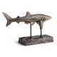 Whale Shark Bronze Statue with Marble Base