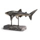Whale Shark Bronze Statue with Marble Base