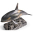 Killer Whale Bronze Statue with Marble Base